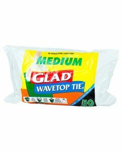 Glad® KTM50/20N Wavetop Tie® Kitchen Tidy Bags on a roll 27L White (1000)