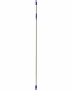 Broom Handle - Metal 22mm Thread x 1.35m White/Blue