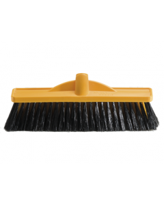 Oates® 164709 Platform Workshop Medium Stiff Poly/Plastic Broom – Head Only – 350mm - Yellow