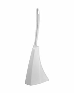 Toilet Brush/Tidy Set - Corner Design Plastic White