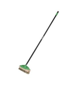 Oates® 164794 Household Deck Scrub Brush with Handle - Green - 21cm