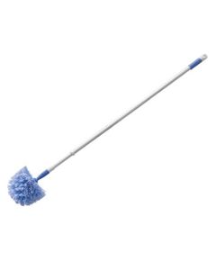 Oates® 164940 Domed Cobweb Broom with Handle – Blue and White