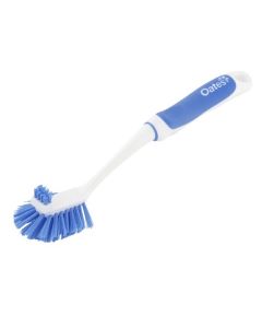 Oates® 164957 DuraFresh® Radial Soft Grip Dish Brush – White & Blue