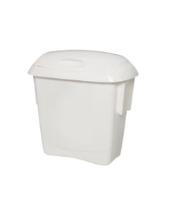 Oates® 165366 Handy Bin with hinged lid 13L - White