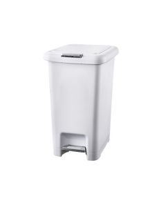 Oates® 165949 Push Pedal Bin with lid 30L - White