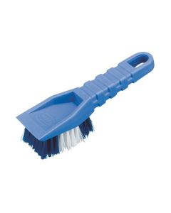 Oates® 165039 Heavy Duty Scrub Brush with Scraper - Blue