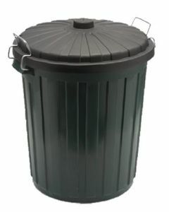 Garbage Bin Set - 75L Green Plastic