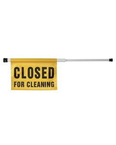 Oates® 165497 Door Caution Telescopic Spring Loaded Sign – Closed for Cleaning