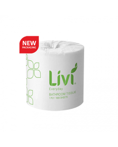 Livi® 7007 Basics Everyday Toilet Rolls 1 Ply 48 Rolls x 1000 Sheets