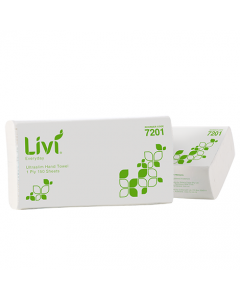 Livi® 7201 Everyday Ultraslim Hand Towel 1 Ply 16 Packs x 150 sheets