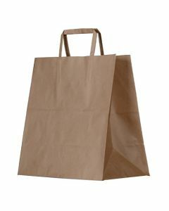 Brown Paper Bag BCB-F-T Flat with Paper Handle – 310 X 305 X 175mm (250) - Kraft