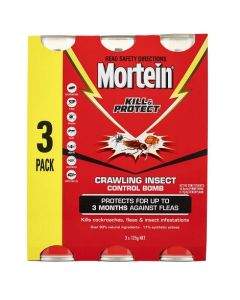 Mortein® 0159040 Kill & Protect Crawling Insect Control Bombs 3x125g
