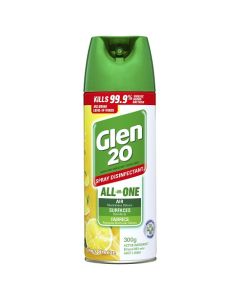 Glen 20 0357055 All-In-One Hospital Grade Disinfectant Spray Citrus Breeze Scent 9X300g