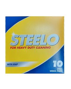 Steelo® 3201189 Soapy Steel Wool Pads with Lemon Soap 6x10pads