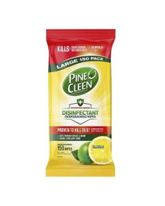 Pine O Cleen 3245798 Disinfectant Wipes Lemon Lime 3pksx150wipes