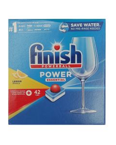 Finish® 3255377 Powerball Power Essential Dishwasher Tablets Lemon Sparkle 42tablets