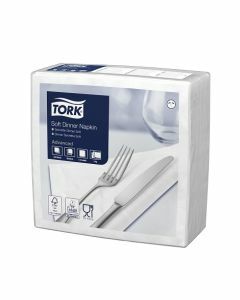 Tork® 477577 Napkin Dinner 3Ply Qtr Fold – 390 x 390mm (1200)  - White