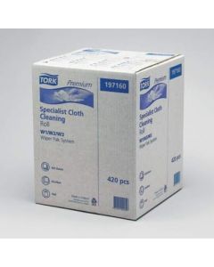 Tork® 197160 Preparation Cleaning Cloth Specialist Combi Roll Premium 1ply 420SH - W1-3 – White