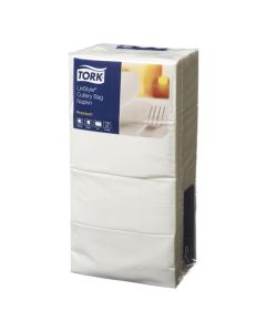 Tork Premium LinStyle®  2311273 Textile Feel Cutlery Pocket Napkin 1 Ply 390x390mm (400) – White
