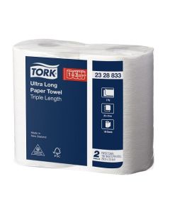Tork® 2328833 Ultra Long Paper Towel Triple Length 2 Ply 8rolls x 40.5m – White