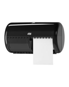 Tork® 557008 Twin Conventional Toilet Roll Dispenser ABS Plastic T4 – Black