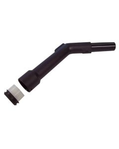 Vacspare 31300115 Wand Plastic Bent End Piece with Hul and Ring Clip 35mm – Black
