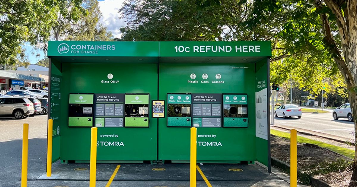 Containers for change collection point